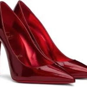 Christian Louboutin Red Patent Pointed-Toe Stiletto Pumps